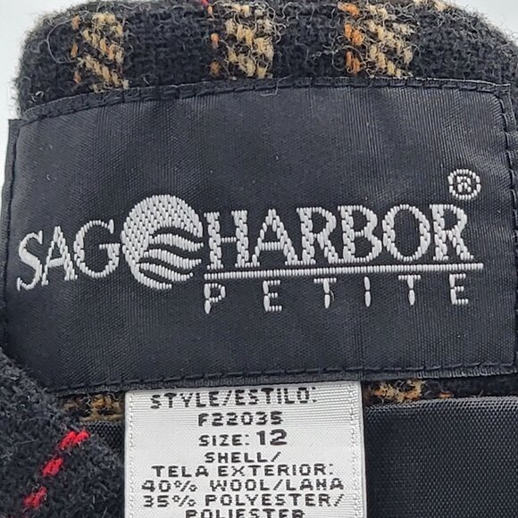 Vtg 90s Y2K Dark Academia Preppy Plaid Wrap Style Skirt Size 12 - Picture 9 of 14